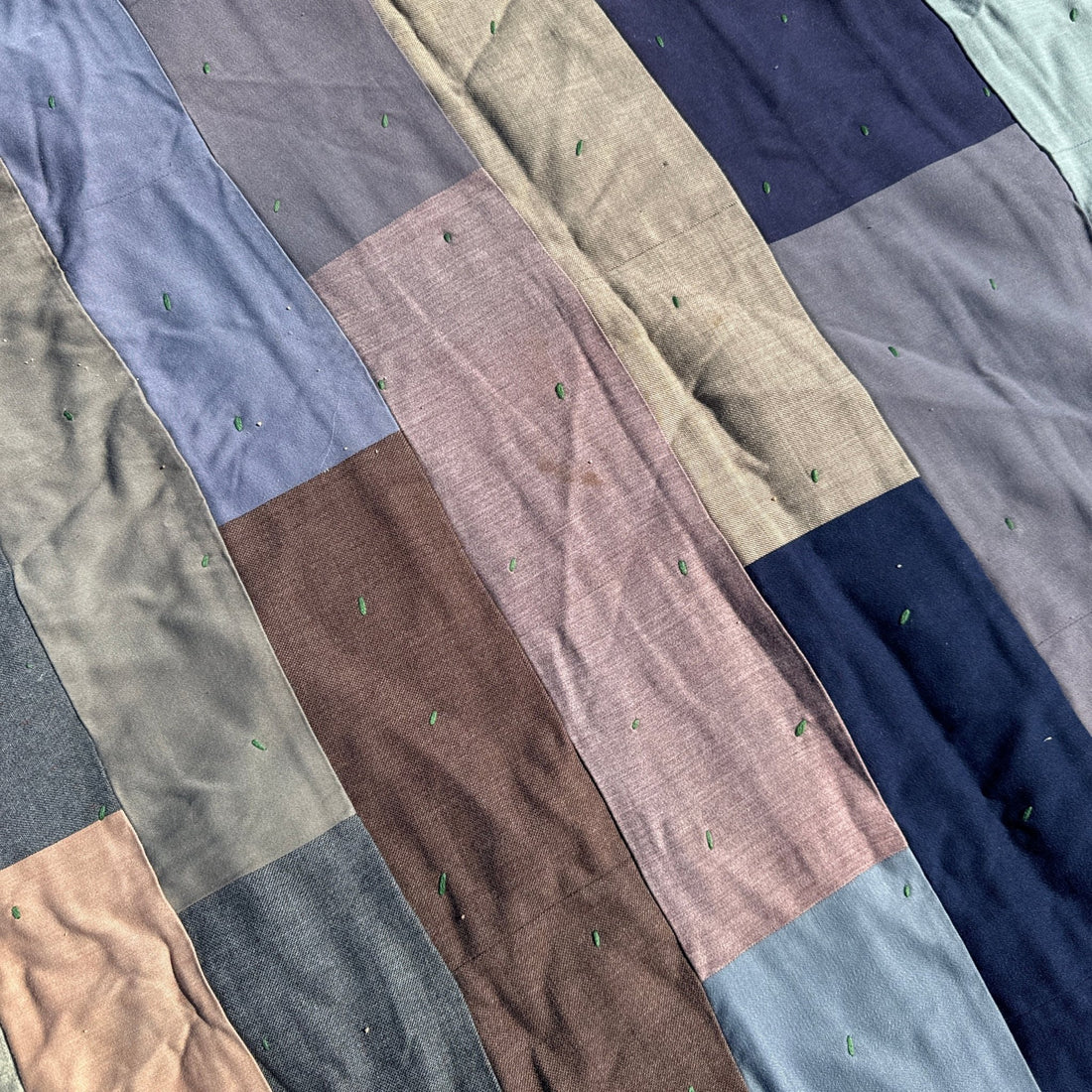 Mid-Century Reversible Blues Quilt - Monte Visión