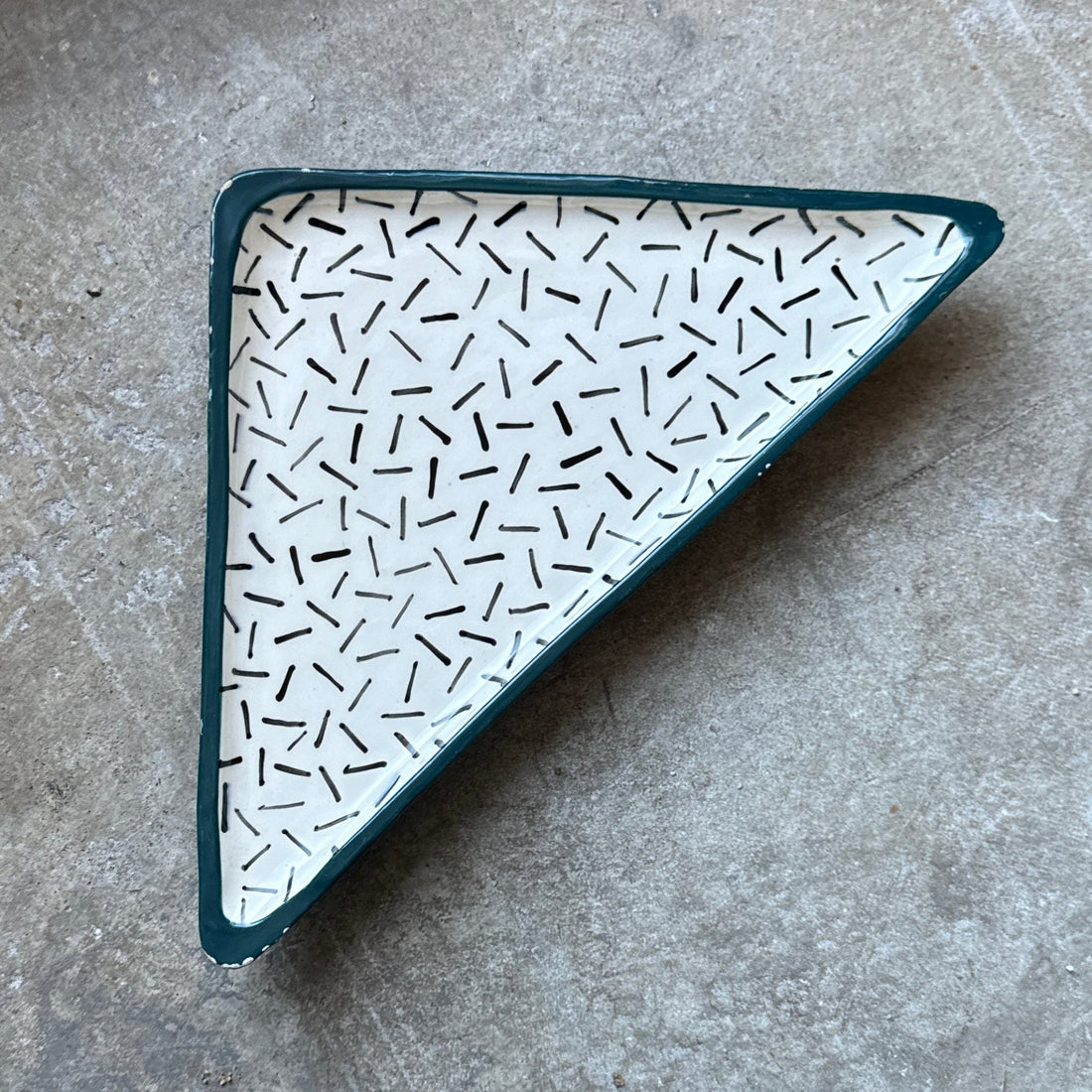 Postmodern Artist-Made Triangular Confetti Dish - Monte Visión