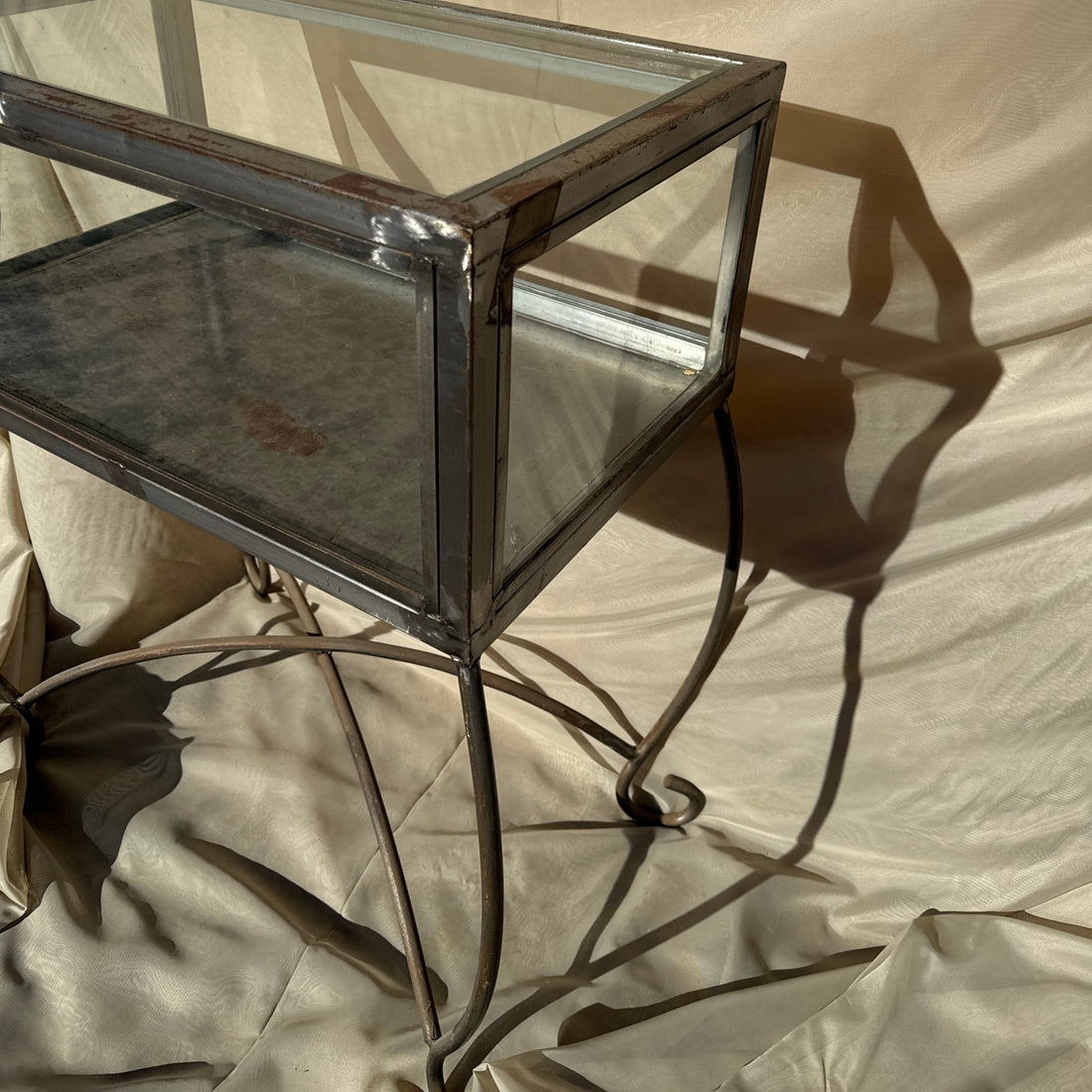 Postmodern Artist-Made Welded Steel & Glass Display Case - Monte Visión