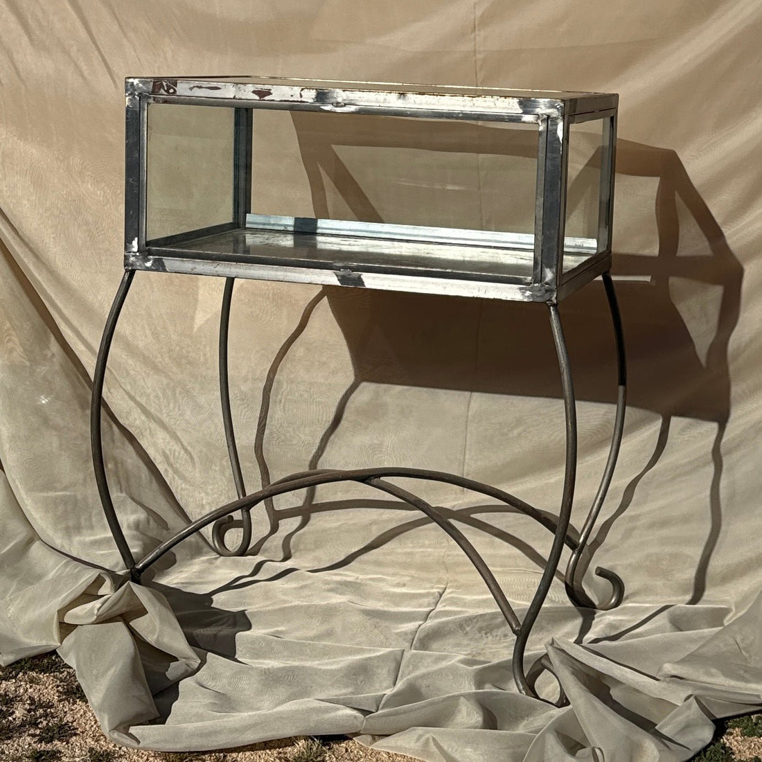 Postmodern Artist-Made Welded Steel & Glass Display Case - Monte Visión