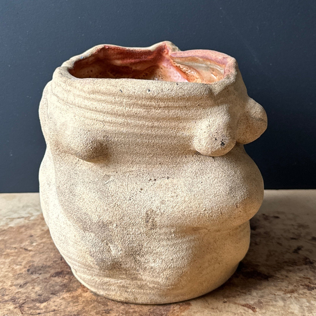 Postmodern Biomorphic Freeform Studio Pottery Vase - Monte Visión