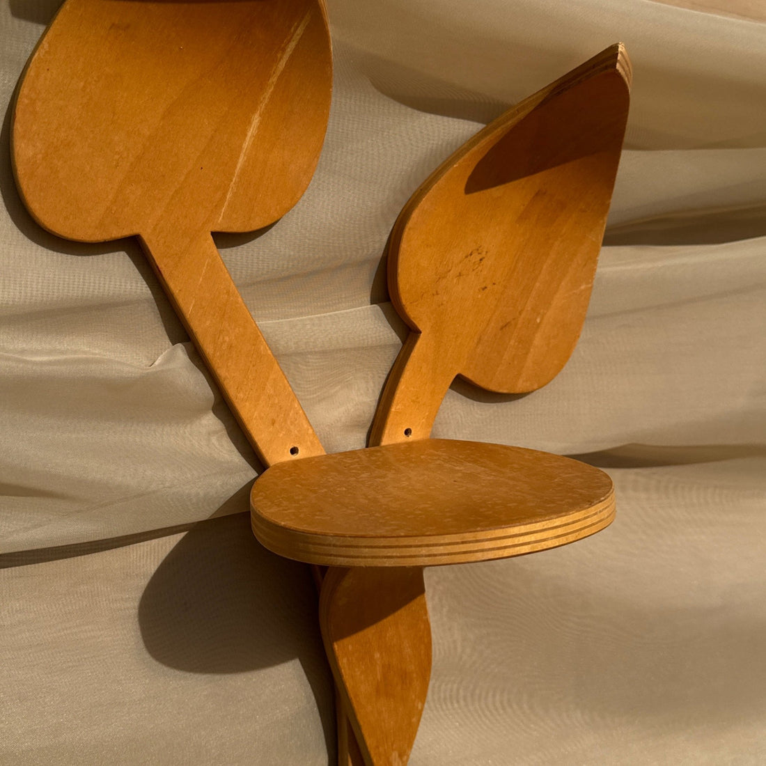 Postmodern Plywood Small Leaf Shelves- Set of 2 - Monte Visión