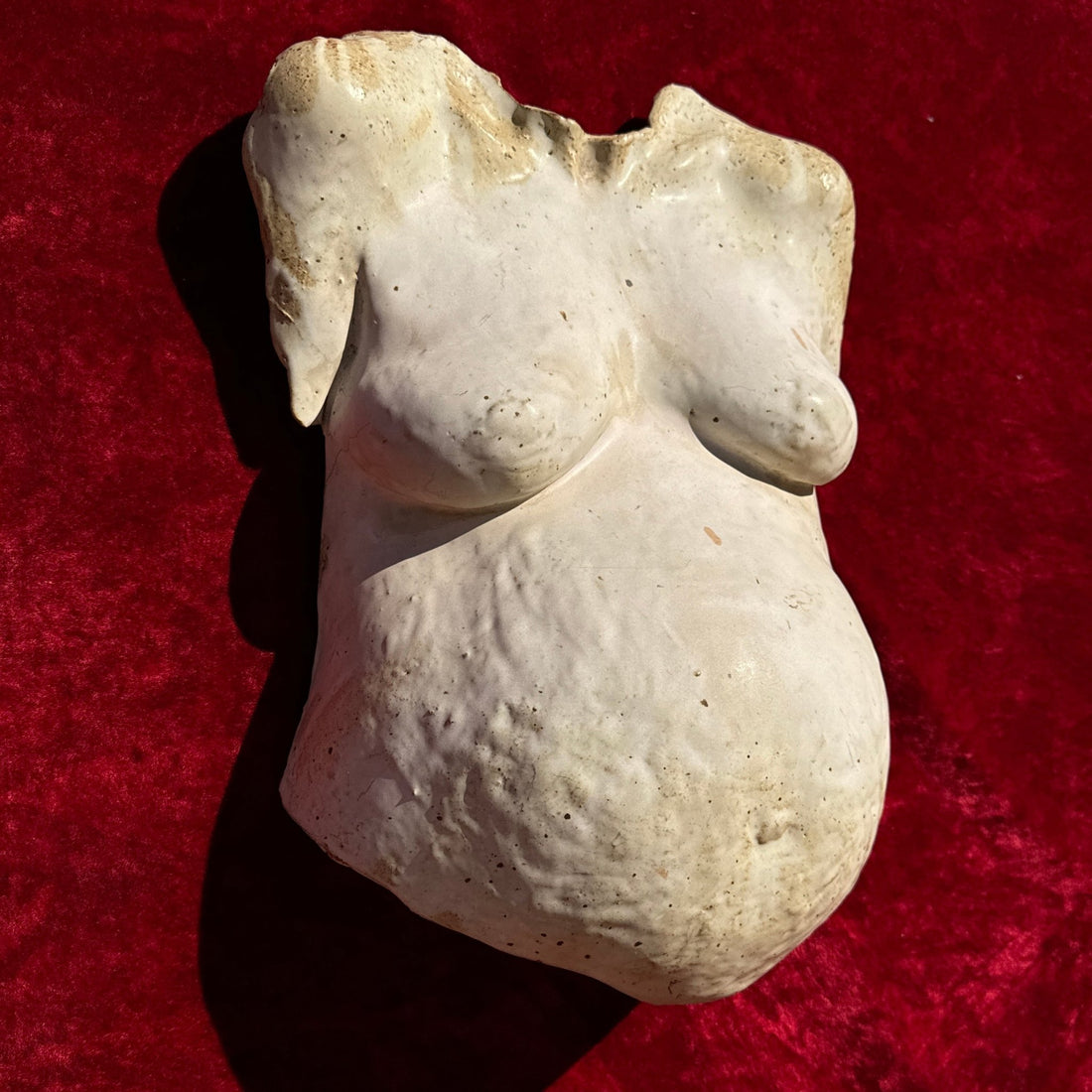 Studio Pottery Pregnant Female Nude Bust - Monte Visión