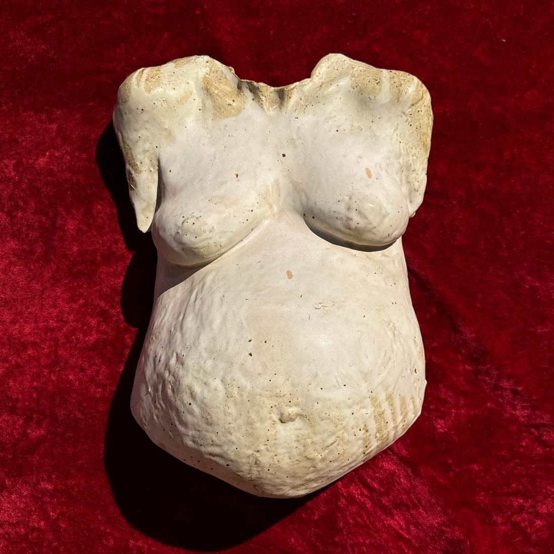 Studio Pottery Pregnant Female Nude Bust - Monte Visión