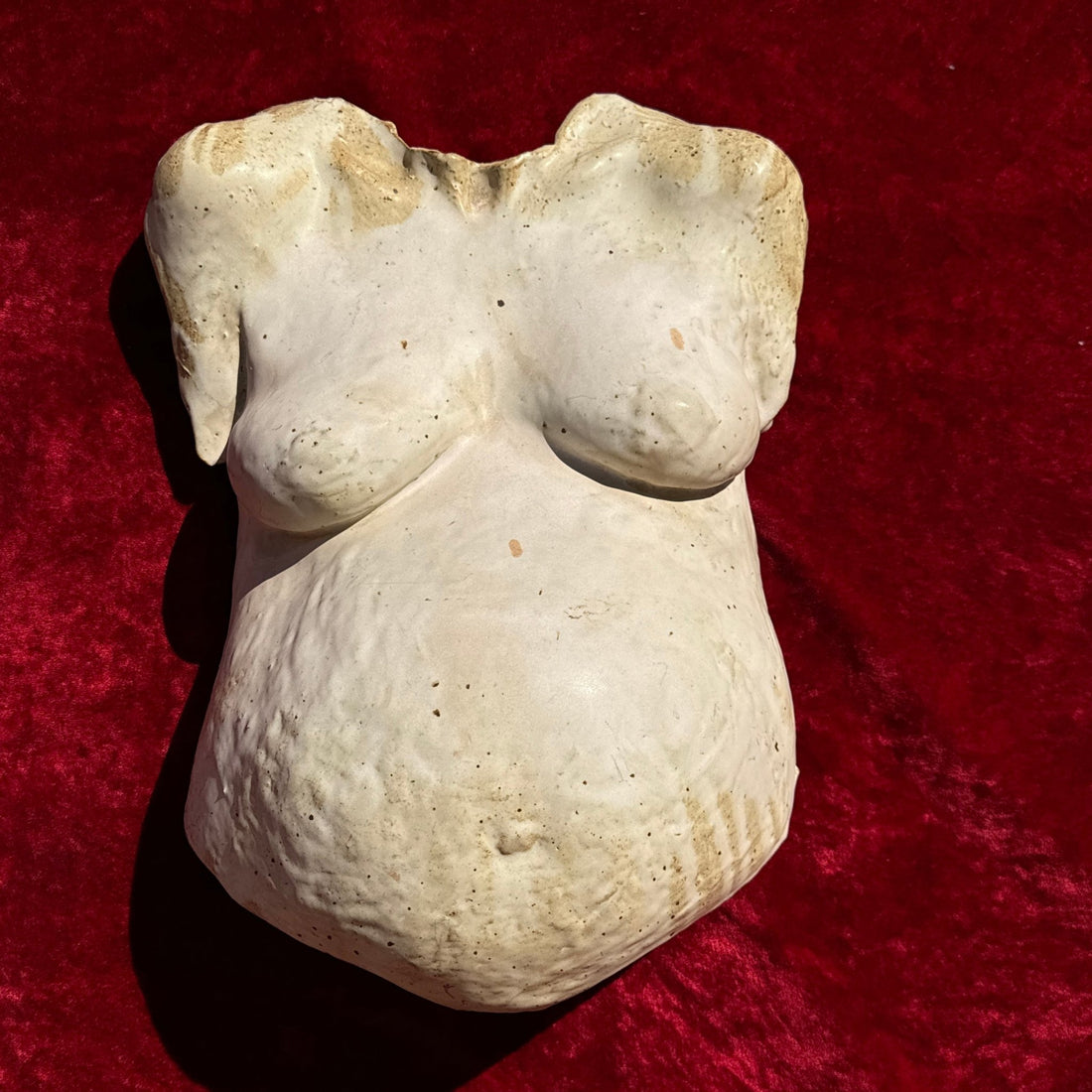 Studio Pottery Pregnant Female Nude Bust - Monte Visión