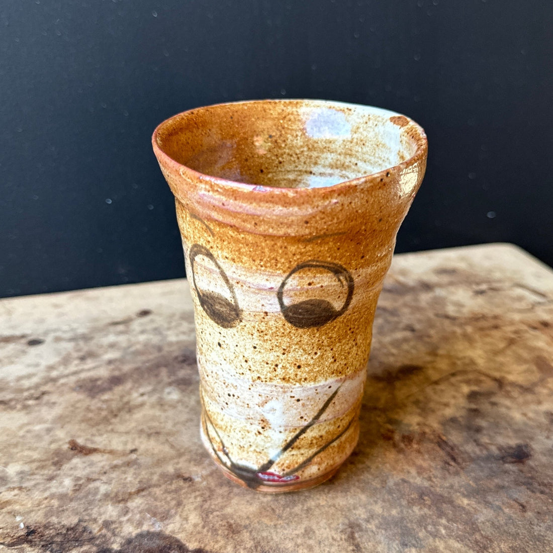 Vintage Animal Face Studio Pottery Cup - Monte Visión